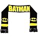 Batman Shield Logo Black and Yellow Jacquard Knit Long Costume Scarf Tassels