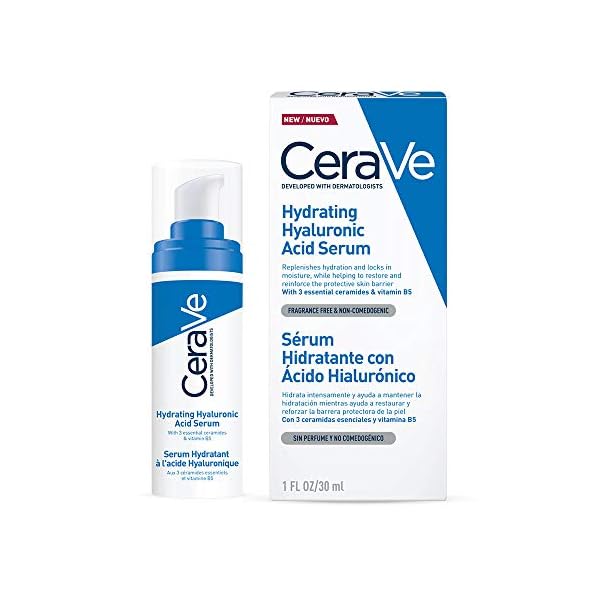 CeraVe-Hydrating-Hyaluronic-Acid-Serum-30ml1oz-Day-Night-Facial-Serum-with-Hyaluronic-acid-For-All-Skin-Types CeraVe Hydrating Hyaluronic Acid Serum 30ml For All Skin Types with Hyaluronic Acid and 3 Essential Ceramides