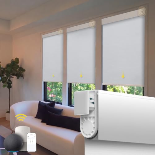 Motorized Blinds No Drill Automatic Blinds for Windows Cordless Roller Shades Electric