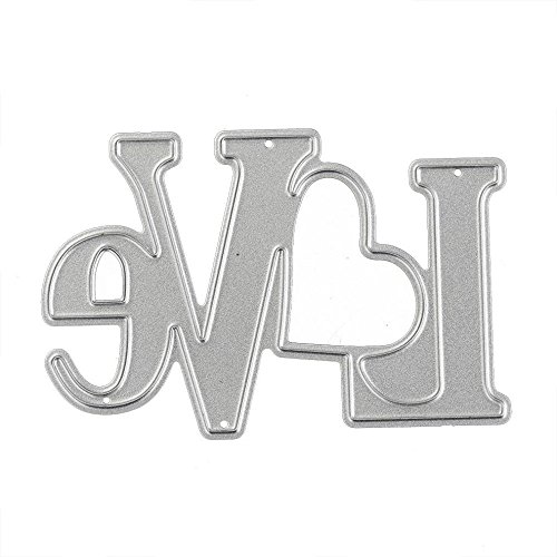 Dream_light Metal Cutting Dies, Embossing Dies Stencil Template Mould for DIY Scrapbooking Photo Album Paper Card Making Craft Wedding Party Decoration DIY Gift, Die-Cuts (Love)
