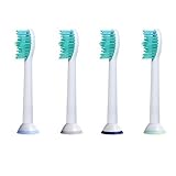 E-Cron® Replacement Toothbrush heads Compatible With Electric Toothbrush Philips Sonicare ProResults,4 pcs (1x4)
