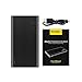 EasyAcc 10000mAh Power Bank Portable Charger for iPhone Samsung HTC Smartphones Tablets - Black and Grey