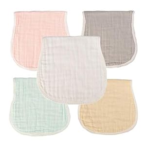 MUKIN Muslin Burp Cloths – Baby Burp Cloth Sets for Unisex. Perfect for Newborn Baby Burping Cloths/Burp Bibs. Newborn…