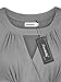 Ninedaily Women Dressy Tops Cross-front V Neck Raglan Sleeve Ruched Blouse