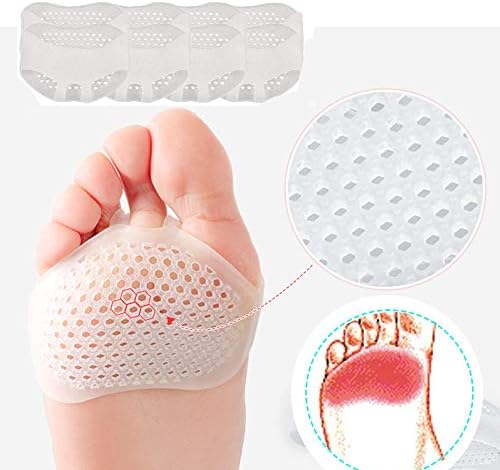 8 PCS Metatarsal Pads, Breathable Ball of Foot Cushion, Forefoot Pads,Forefoot Blister Prevention, Callus Prevention