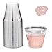 Silver Plastic Cups | 5 oz. 100 Pack | Hard Clear Plastic Cups | Disposable Party Cups | Fancy Wedding Tumblers | Nice Silver Rim Plastic Cups | Elegant Decoration Cups | Plastic Tumblers Bulk