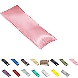 TAOSON Silky Soft Satin Body Pillow Cover Pillowcase Pillow Protector Cushion Cover with Zippers (21