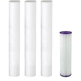 Aquasana 20 Inch Pre-Filter Replacement 3-Pack and Post-Filter Bundle | For Rhino Whole House Filters | Replace Pre-Filters Every 2 Months, Post-Filter Every 6 Months | EQ-303-20 and EQ-PFC.35