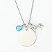 T-Perfect Life You are Braver Than You Believe Stainless Steel Unicorn Birthstone Pendant Necklace