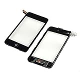 Flylinktech® Black IPod Touch 2nd Gen Front Glass Digitizer Screen & Frame & Home Button Assembly + Tools