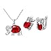 Jewelry Set, J.MOSUYA Swarovski Element Crystal Earring Pendant Necklace Set For Women
