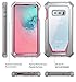 Galaxy S10e Rugged Clear Case, Poetic Full-Body Hybrid Bumper Cover, Support Wireless Charging, Includes Built-in-Screen Protector, Guardian Series, Case for Samsung Galaxy S10e 2019, Pink