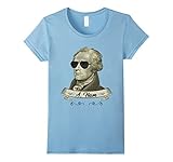 Women's Cool Sunglasses T-shirt - Funny Hamilton Tee Small Baby Blue