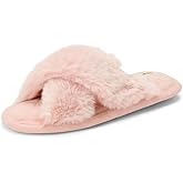Dearfoams Women’s Acquired Style & Danielle Pheloung Exclusive Memory Foam Jessica Cozy Bow Cross Band Slide Slippers