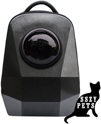 SSZY Innovative Traveler Bubble Backpack Pet Carriers for Cats and Dogs Diamond Cut Design Airline Travel Approved Carrier Switchable Mesh Panel Space Capsule Pet Outdoor Travel Bag (Black Diamond)