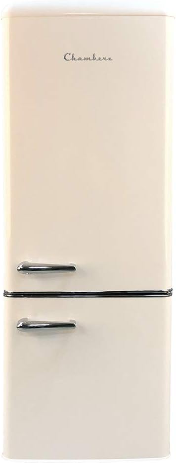 7 cu ft Retro Style Bottom Mount Fridge (Butter Cream)