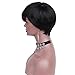 AISI HAIR Short Cut Wigs Synthetic Pixie Wigs for Black Women Two Tone Wigs Bangs Wig That Look Real Heat Resistant Wig