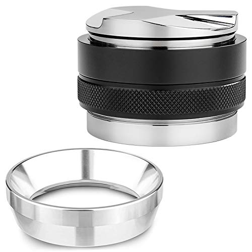 FIRJOY 53mm Espresso Tamper and 54mm Dosing Funnel Set Double Sided Coffee Distributor/Leveler