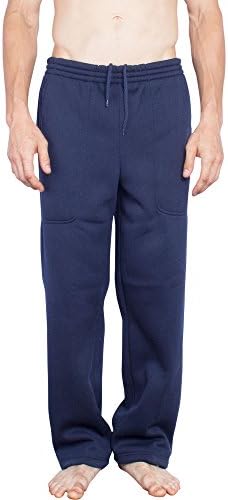 Activewear Sweatpants For Men | Big and Tall Mens Drawstring Elastic Waist Pants-Nvy-XL