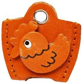 Rooster 3D Leather Key Cover Cap Keychain VANCA CRAFT-Made in Japan