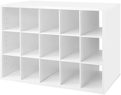 Organized Living freedomRail 15-Cubby Shoe Storage Big OBox - White