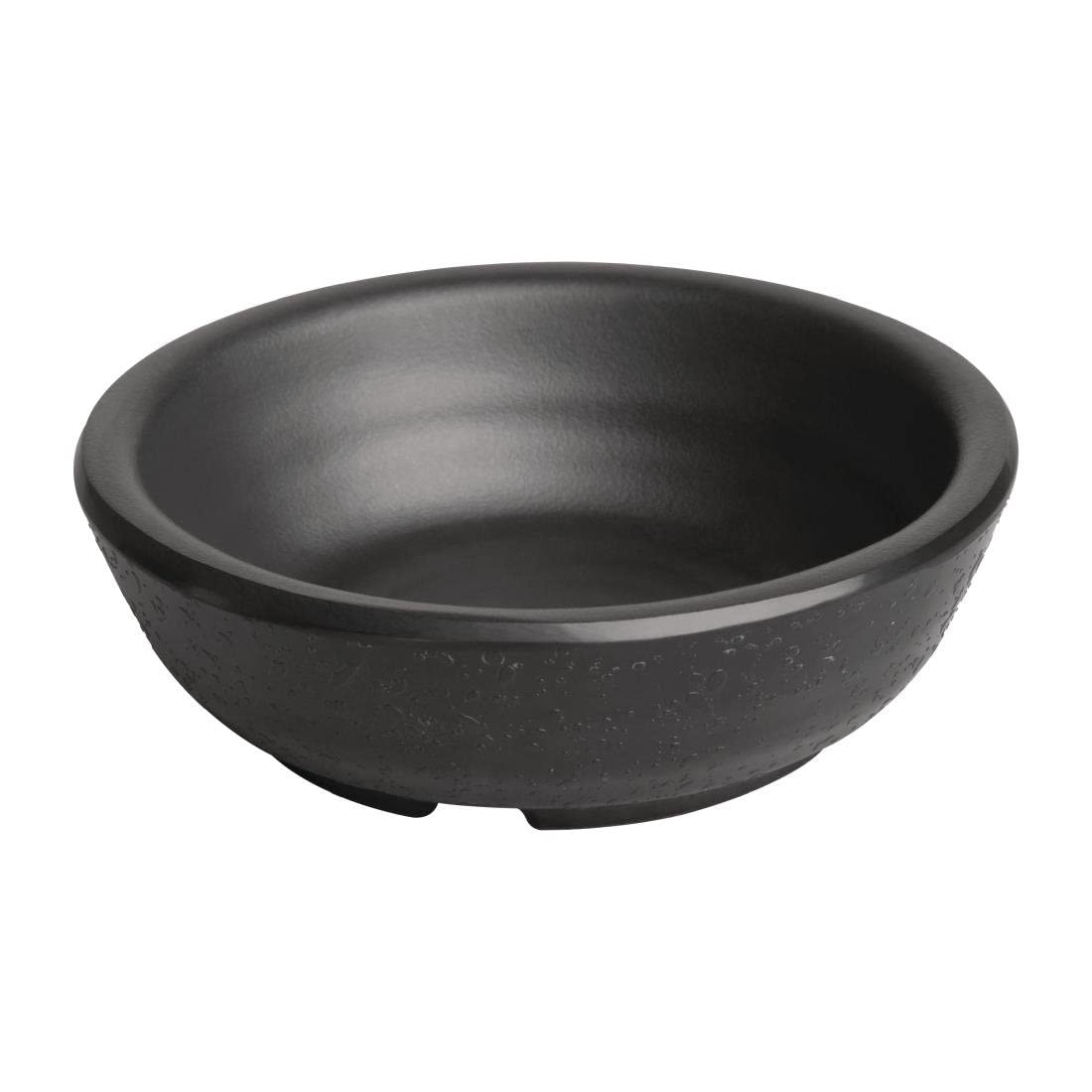 Olympia Kristallon Fusion Melamine Dipping Dishes Set 68 mm/2.75 inch (Pack of 12), Black, Small Dipping Pots, DR517