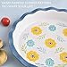 KINGSBULL HOME Pie Pan Porcelain Pie Dish Ceramic Pie Plate 10.5-Inch Teal Non-Stick Safe for Microwaves, Dishwasher, Ovens, Navy blue