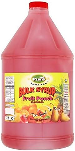 Pure Jamaican Bulk Syrup Fruit Punch 3.8 Litres - Jamaican Import