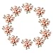 Prettyia 10Pcs Cute Fashion Jewelry Crystal Rhinestone Flowered Pearl Button Necklace Ornaments Hair Band Decors Earrings Supply Rose Gold
