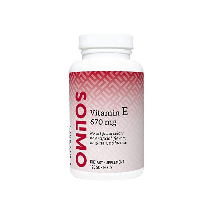 Amazon Brand - Solimo Vitamin E 670 mg (1000 IU), 120 Softgels, Four Month Supply