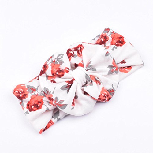 Tenworld Babys Hairband Turban Bowknot Headwrap Headband Newborn Photography Props (Red)