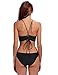 Women's Halter Bikinis Bathing Suits Strappy Padding Swimsuit Set 4 Piece Black M