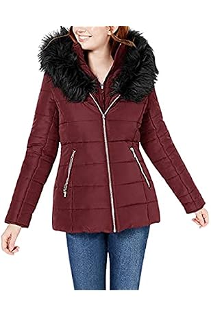 Hooded Faux-Fur-Trim Puffer Coat 