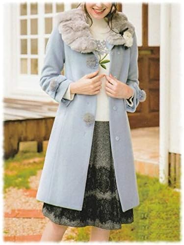 Amazon Co Jp ギャラリービスコンティ ファーコート サイズ3 L ロング 定価円 ラビットファー 水色 ブルー リボン Gallery Visconti 服 ファッション小物