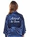 Satin Kimono Rhinestone Mother of The Groom Robe (XX-Large, Navy Blue)
