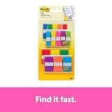 Post-it Flags Assorted Color Combo Pack, 320 Flags Total, 200 1-Inch Wide Flags and 120 .5-Inch Wide Flags, 4 On-The-Go Dispensers/Pack (683XL1)