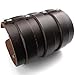 KONOV Wide Genuine Leather Mens Bangle Cuff Bracelet, Punk Rock, Fits 7.5