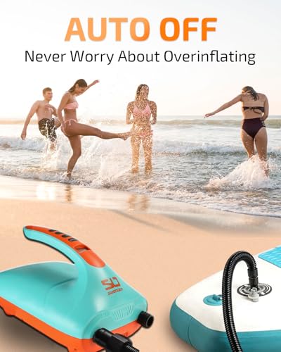 Swonder 20PSI High Pressure Digital Electric Air Pump for Stand Up Paddle Board | Kayak | Tent, SUP Inflator with Intelligent Dual Stage & Auto-Off, Two Colors