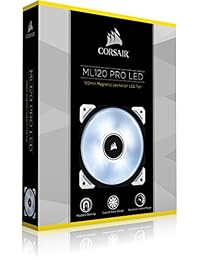 Corsair ML120, ventilador de 120 mm Premium levitación magnética (2-Pack), Negro, transparente