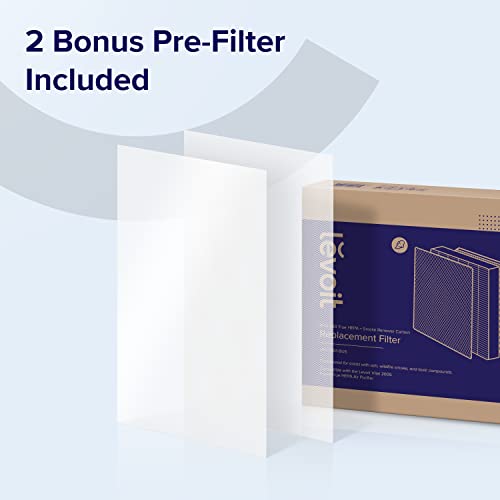 LEVOIT Genuine Vital 200S-P Air Purifier Smoke Remover Replacement Filter, Supports HEPA Sleep Mode, 4-in-1 High-Efficiency Activated Carbon Filter, Vital 200S-RF-SR, 1 Pack, Blue