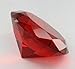 Ruby Glass Diamond Shaped Paperweight 2.25 Inches