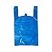 T Shirt Bags, Plastic Grocery Bags with Handles for Shopping and Merchandise, Bolsas De Plastico Para Negocio, 12x20 Inches (Blue, 100 pcs)