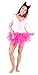 Costume Accessories-Fuzzy Black Cat Ear Headband,Magenta Glitter Bowtie,Tail Set