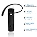 Bluetooth Headsets , AiSpeed Lightweight Shockproof Stereo Wireless Earbuds With Mic Noise-Canceling Volume Control for iPhone Samsung LG Motorola Phones-Black