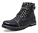 Bruno Marc Men's Engle-05 Black Motorcycle Combat Oxford Boots Size 10.5 M US