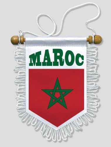 KOO Interactive - Morocco - 5 x 6 inch - Car and wall Flag Pennant Banner
