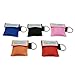 KONMED 50 Pieces CPR Face Shield CPR Mask Keychain with One-way Valve for First Aid or AED Training