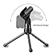 Excelvan Condenser Microphone Black SF-920 3.5mm Desktop Microphone with Volume Control and Tripod Stand Broadcasting Recording Podcasting Studio Mic for Mobile Phones, Laptops, Desktop （Black）