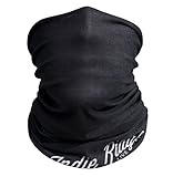 Black Outdoor Face Mask By IndieRidge - Microfiber Polyester Multifunctional Seamless Headwear for Motorcycle Hiking Cycling Ski Snowboard
