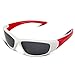 RIVBOS RBK003 Rubber Flexible Kids Polarized Sunglasses Age 3-10 (White)
